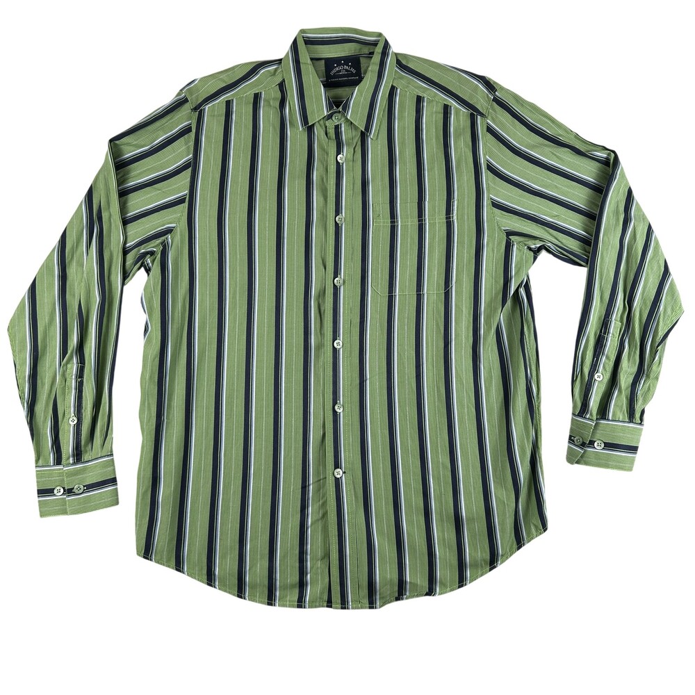 Indigo Palms Shirt Mens Large Tommy Bahama Striped Long Sleeve Button Cotton
